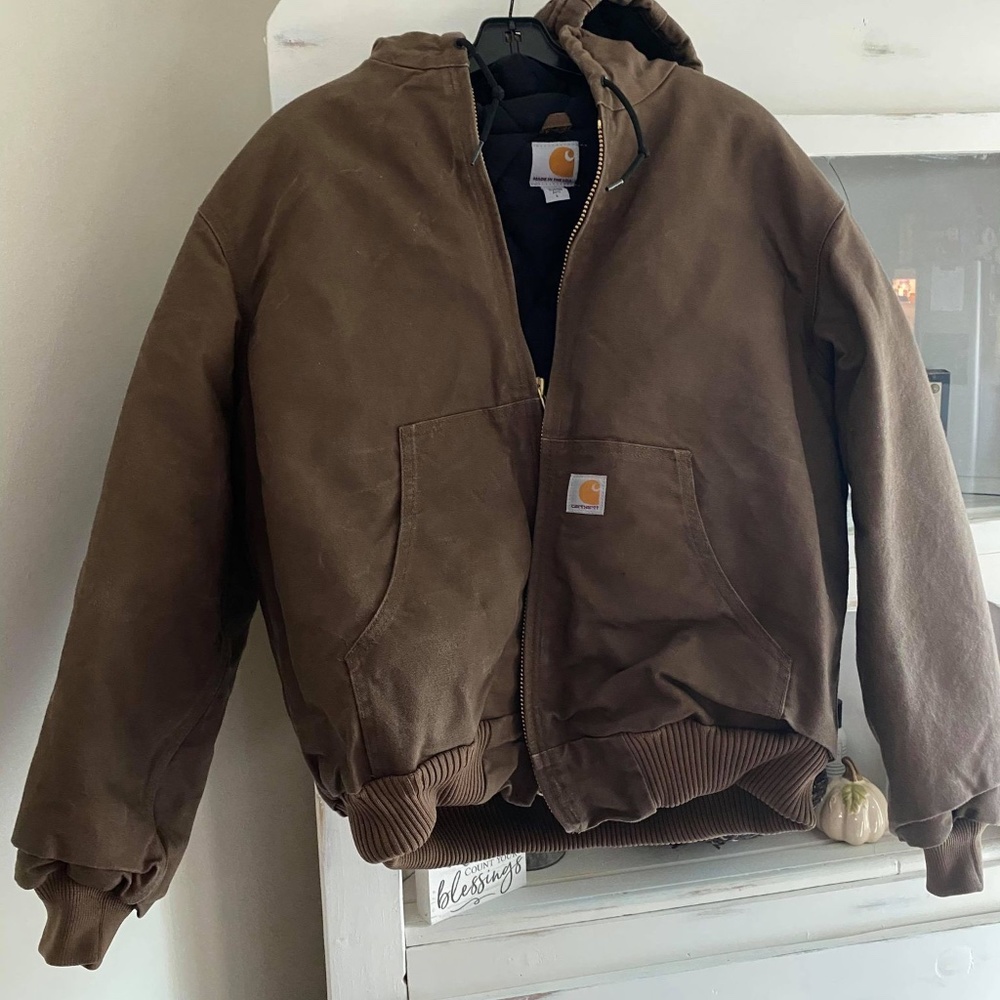 Mens Carhartt insulated Dark Khaki Jacket (L)
